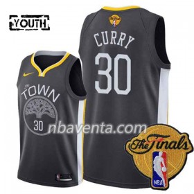 Camiseta Niños Golden State Warriors Stephen Curry 30 Black Town 2018 NBA Finals Nike Swingman